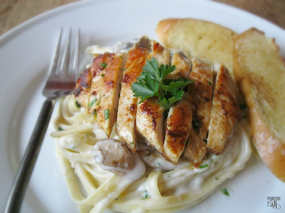 Mushroom Fettuccine Alfredo & Seared Chicken Breasts: simple enough for a busy weeknight (ready in less than 30 minutes!!!); polished enough for your next dinner party!