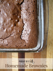 Homemade Brownies: an easy brownie recipe made with ingredients that are probably already in your pantry!