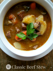 Classic Beef Stew: perfect for a busy week, especially during the holidays!