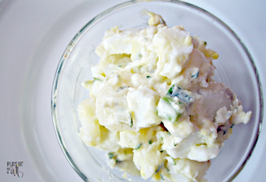 This old fashioned creamy potato salad is a huge favorite of ours. The perfect side dish to burgers and dogs on the grill!