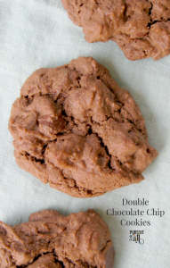 Homemade double chocolate chip cookies are so incredibly delectable, especially warm right out of the oven!