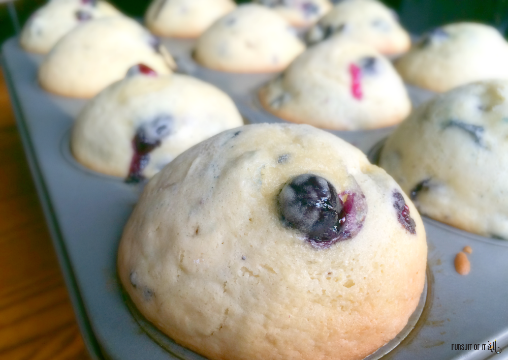 These blueberry muffins are simple to make (full of tart and yummy blueberries), and wonderful to enjoy as a quick breakfast or an after-school snack. Yum!