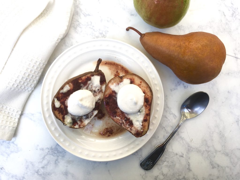BAKED PEARS WITH COCONUT MILK
