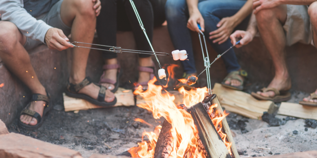 making smores in fall